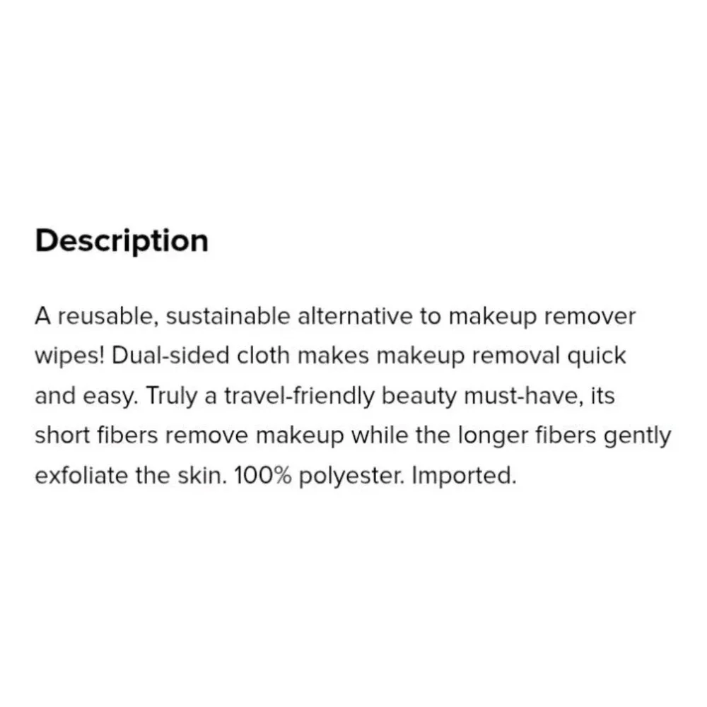 Unbranded reusable microfiber